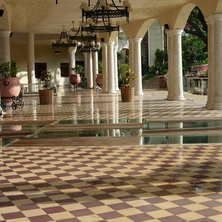 Decorative designer tile finish