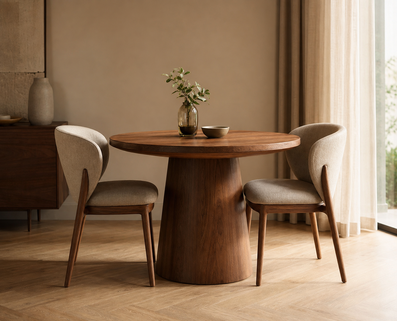 Premium dining space with warm lighting