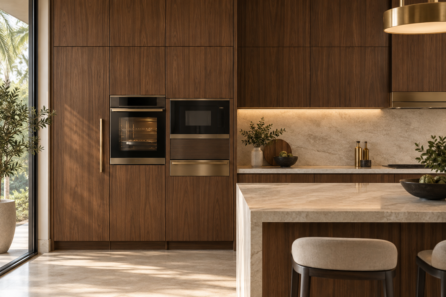 Premium built-in kitchen appliances in a refined kitchen