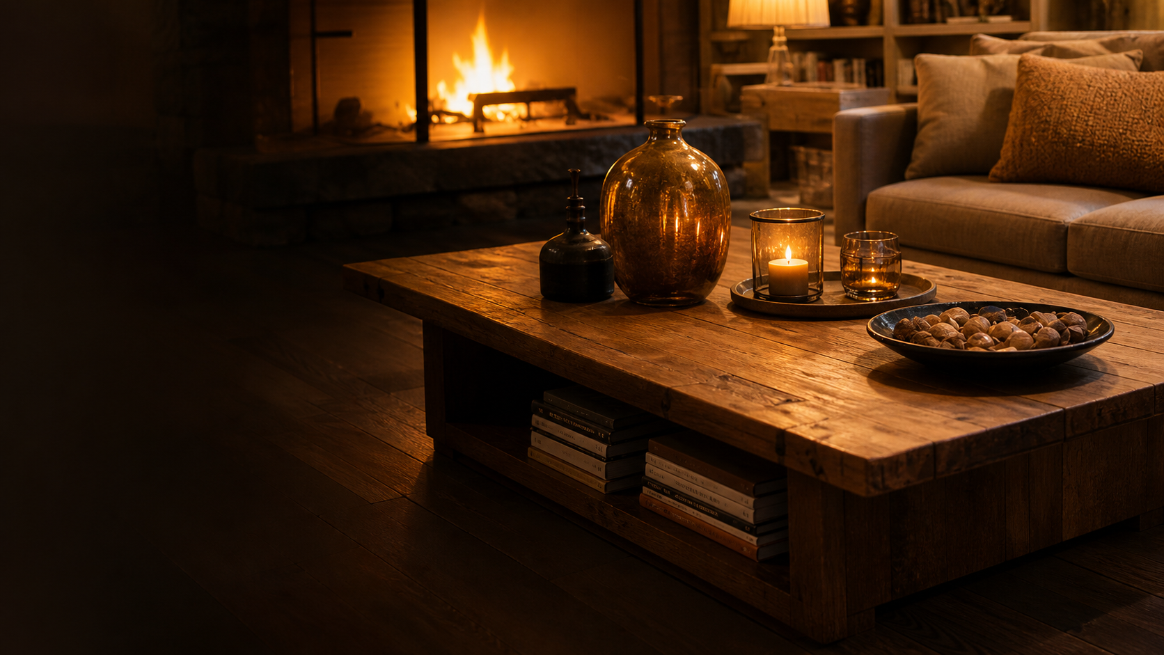 Warm luxury interior detail with premium décor