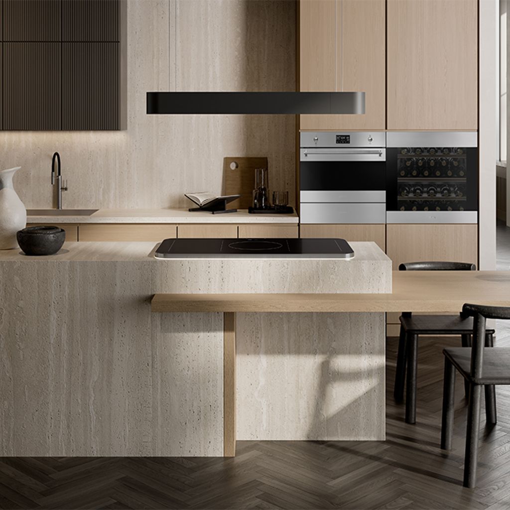 Designer induction hob workspace