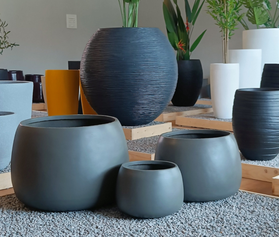 Living room planter décor
